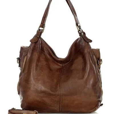 Miejski shopper czekoladowy MARCO MAZZINI v47j
