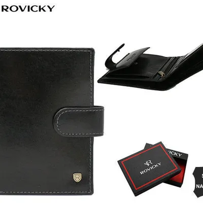 Portfel skórzany Rovicky 22314L-VT-RVT czarny