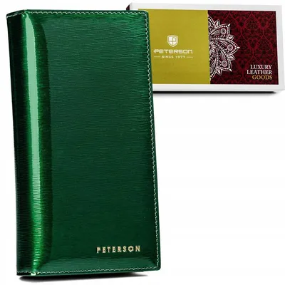 Portfel skórzany Peterson PTN 421431-SH zielony