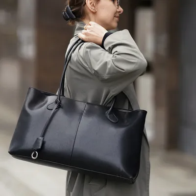 Shopper damski Solier FL37 Marlen czarna