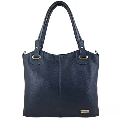 Shopperka skórzana BARBERINI'S 982-4 granatowa