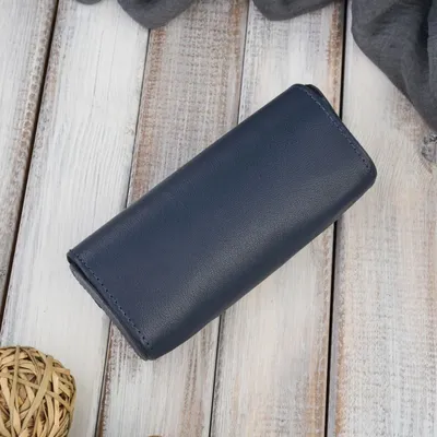 Etui skórzane na okulary PAOLO PERUZZI T-83-DB granatowe