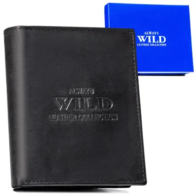 Portfel skórzany Always Wild AW-N890-MAL czarny