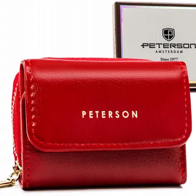 Portfel damski Peterson PTN 011-F czerwony