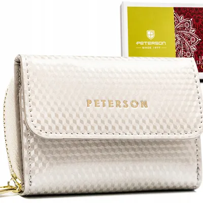 Portfel skórzany Peterson PTN 423229-SBR beżowy