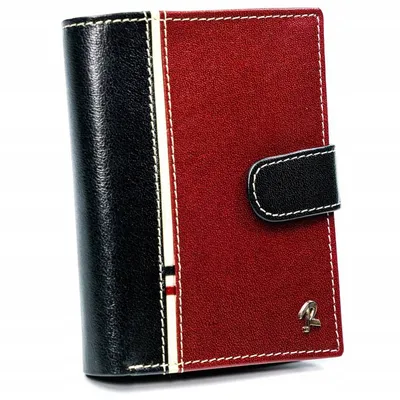 Portfel męski czarno-czerwony Rovicky 326L-RBA-D BLACK-RED