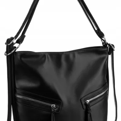 Shopperka damska hobo Rovicky R-073-01 czarna