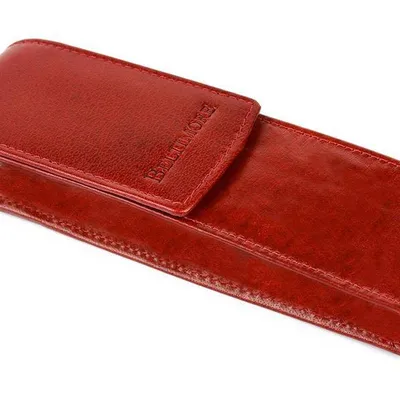 Etui na długopisy skórzane Beltimore G91 czerwone