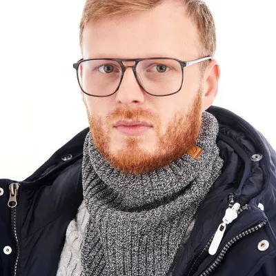 Męski komin zimowy Brødrene k1 j. szary 9911