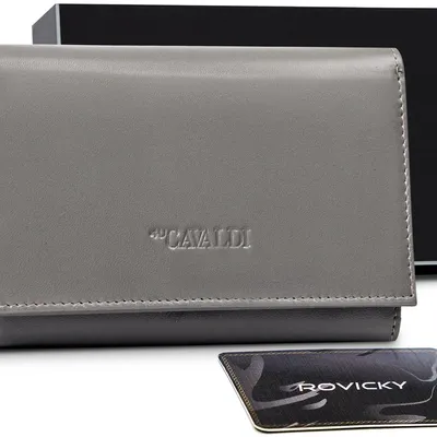 Portfel skórzany Cavaldi RD-22-GCL-0887 szary