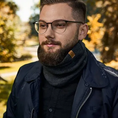 Zimowy komin męski Brødrene k2 c. szary 9918
