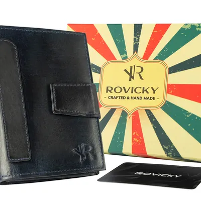 Portfel granatowy Rovicky N1227-RHP-6750 NAVY