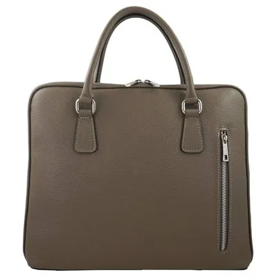 Torba skórzana na laptopa BARBERINI'S c. beżowa 899-9