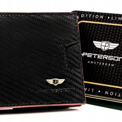 Portfel skórzany Peterson PTN N78-CA czarny