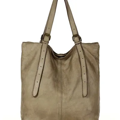 Shopper bag skórzany MARCO MAZZINI beż taupe v201d