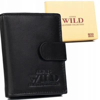 Portfel skórzany Always Wild N0036L-P-SCR czarny