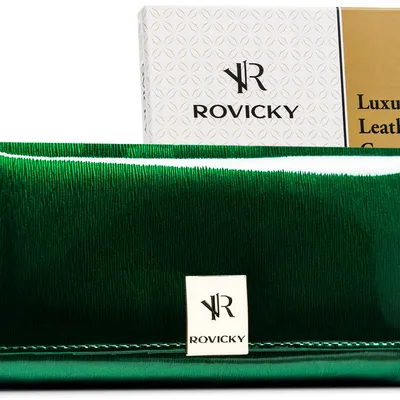 Portfel skórzany Rovicky RH-24A-1-SH zielony