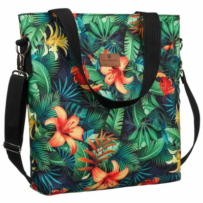 Shopperka zielona print Peterson [DH] PTN TK-03-5151