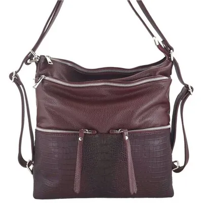 Shopperka plecak 2w1 BARBERINI'S bordowa 867-5