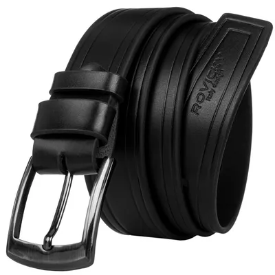 Pasek męski czarny ROVICKY-2 BLACK