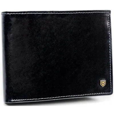 Portfel męski skórzany Rovicky N01-RVT BLACK czarny