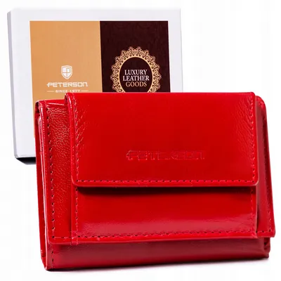 Portfel skórzany Peterson [DH] PTN RD-AL5617-GCL czerwony