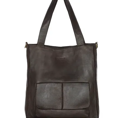 Shopperka skórzana MARCO MAZZINI brązowa caffe v234c