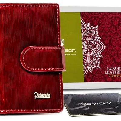 Lakierowane etui na klucze i karty Peterson PTN BC-7772-RED czerwone