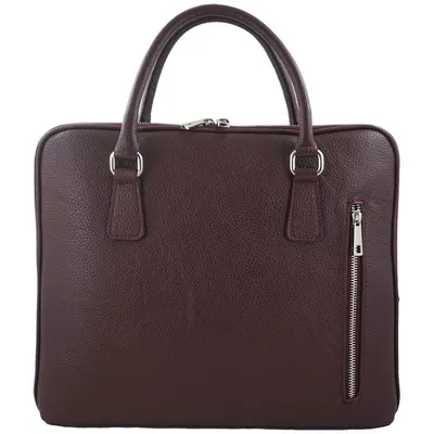 Torba skórzana na laptopa BARBERINI'S bordowa 899-5