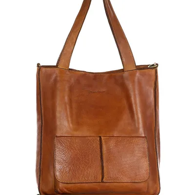 Shopperka skórzana MARCO MAZZINI camelowa v234b