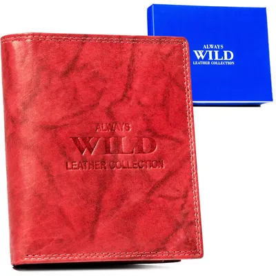 Portfel skórzany Always Wild AW-N890-MAL czerwony