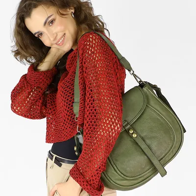 Saddle bag zielony militare Marco Mazzini v67f