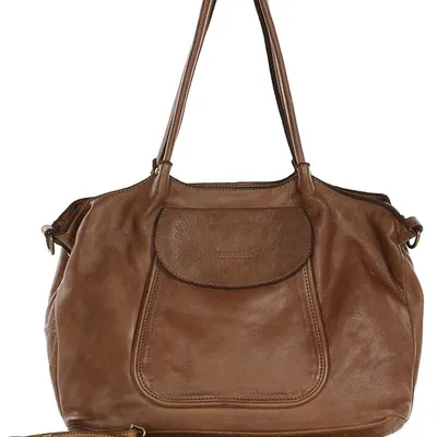 Shopper bag MARCO MAZZINI brązowy v86h