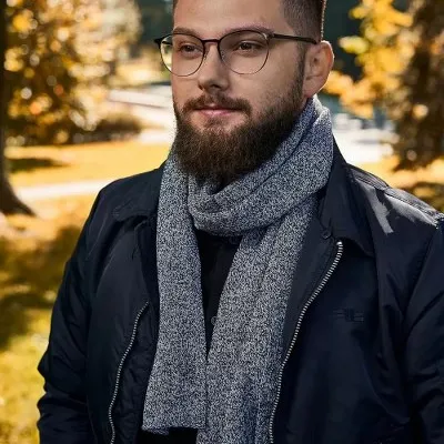 Męski szalik zimowy Brødrene s1 j. szary 9910