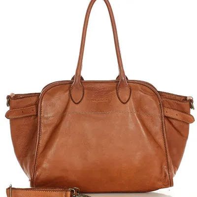 Shopperka skórzana MARCO MAZZINI camel v251b