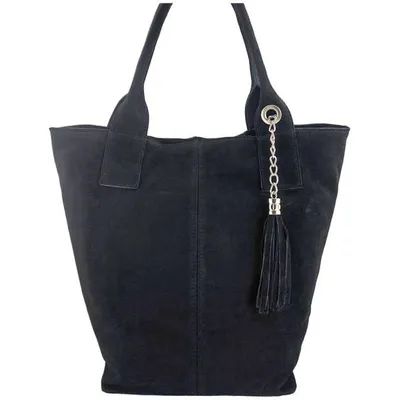 Shopper bag skórzany BARBERINI'S czarny 375/8-1