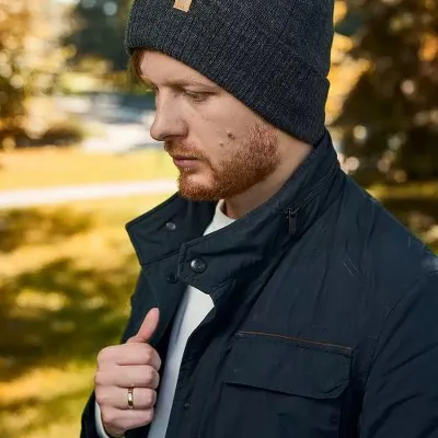 Zimowa czapka męska Brødrene cz8 c. szara 9922