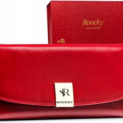 Portfel skórzany Rovicky [DH] R-42522-SG czerwony