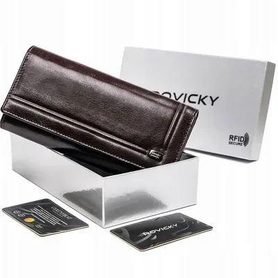 Portfel skórzany Rovicky CPR-8787-BAR brązowy
