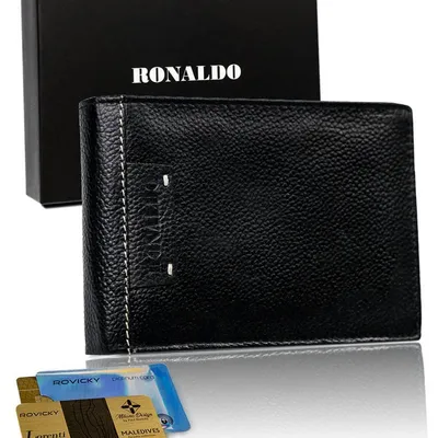 Portfel męski skórzany Ronaldo N992-TP-RON BLACK