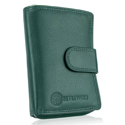 Portfel skórzany BETLEWSKI BPD-SS-19 ZIELONY