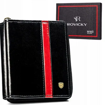 Portfel skórzany Rovicky 22322-RVTP czarny