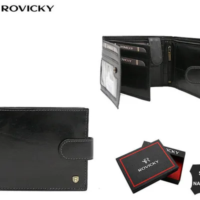 Portfel skórzany Rovicky 22320L-VT-RVT czarny