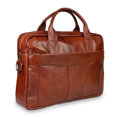 Torba skórzana Pavone Nero Parma 2454 BR brązowa