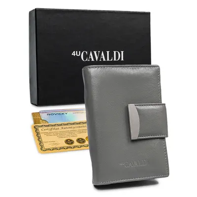 Portfel skórzany 4U Cavaldi RD-04-GCL szary