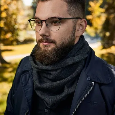Komin męski zimowy Brødrene k3 c. szary 9921