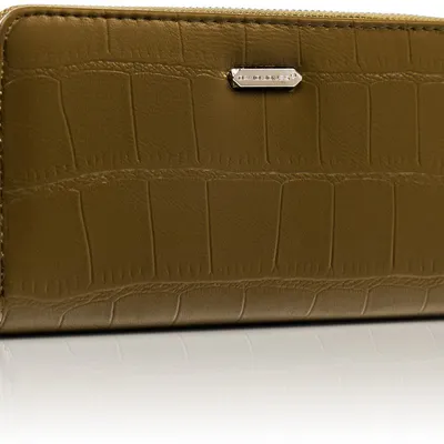 Portfel khaki croco David Jones P110-510A-6018 BREEN