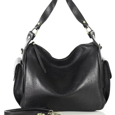 Shopperka skórzana MARCO MAZZINI czarna R288a