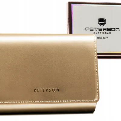 Portfel damski Peterson PTN 013-LAK złoty
