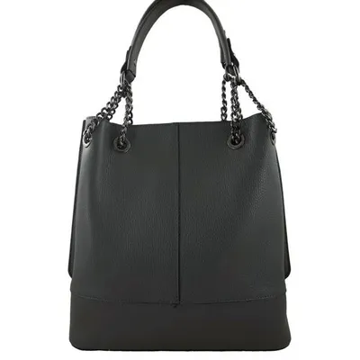 Shopperka skórzana BARBERINI'S c. szara 810-28